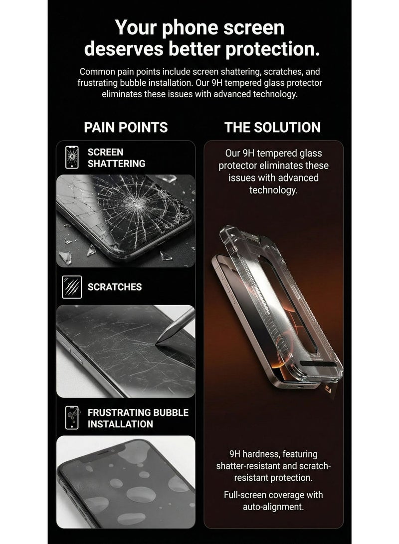 ThangCore iPhone 17 Auto-Align Tempered Glass Screen Protector - Image 4
